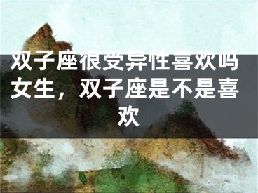 双子座很受异性喜欢吗女生，双子座是不是喜欢