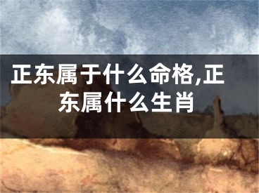 正东属于什么命格,正东属什么生肖