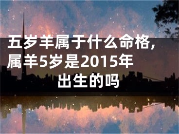 五岁羊属于什么命格,属羊5岁是2015年出生的吗