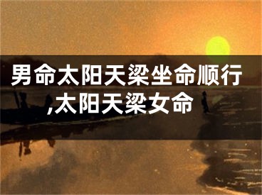 男命太阳天梁坐命顺行,太阳天梁女命