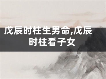 戊辰时柱生男命,戊辰时柱看子女