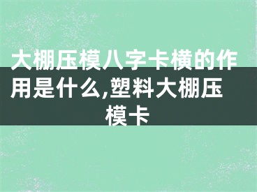 大棚压模八字卡横的作用是什么,塑料大棚压模卡