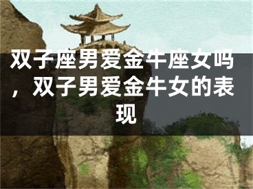 双子座男爱金牛座女吗，双子男爱金牛女的表现