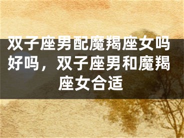 双子座男配魔羯座女吗好吗，双子座男和魔羯座女合适