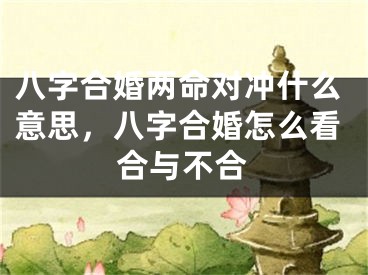 八字合婚两命对冲什么意思，八字合婚怎么看合与不合