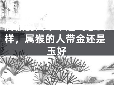 属猴的人今年运气怎么样，属猴的人带金还是玉好