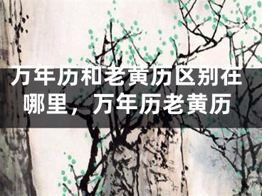 万年历和老黄历区别在哪里,万年历老黄历