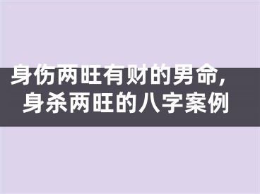 身伤两旺有财的男命,身杀两旺的八字案例