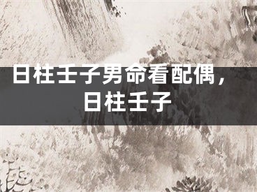 日柱壬子男命看配偶，日柱壬子