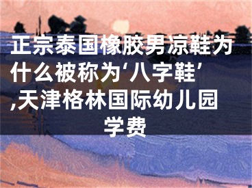 正宗泰国橡胶男凉鞋为什么被称为‘八字鞋’,天津格林国际幼儿园学费