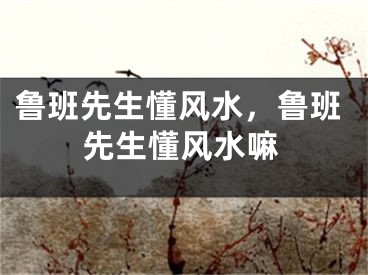 鲁班先生懂风水,鲁班先生懂风水嘛