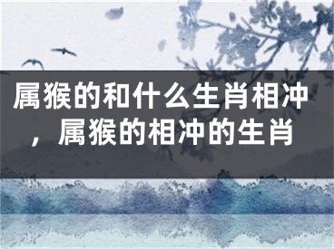 属猴的和什么生肖相冲,属猴的相冲的生肖