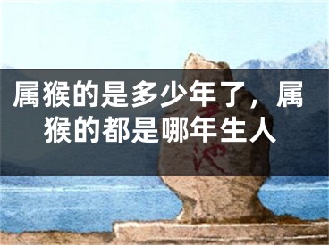 属猴的是多少年了，属猴的都是哪年生人