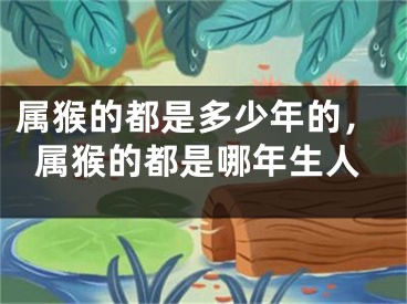 属猴的都是多少年的,属猴的都是哪年生人