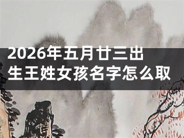 2026年五月廿三出生王姓女孩名字怎么取