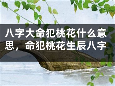 八字大命犯桃花什么意思，命犯桃花生辰八字