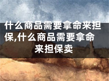 什么商品需要拿命来担保,什么商品需要拿命来担保卖