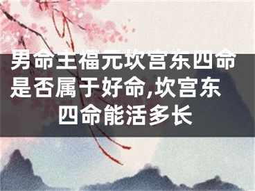 男命主福元坎宫东四命是否属于好命,坎宫东四命能活多长