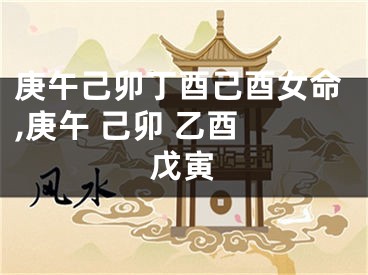 庚午己卯丁酉己酉女命,庚午 己卯 乙酉 戊寅