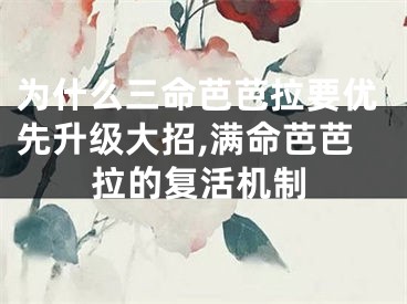 为什么三命芭芭拉要优先升级大招,满命芭芭拉的复活机制