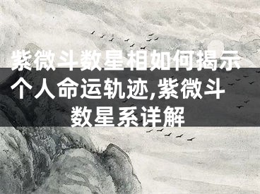 紫微斗数星相如何揭示个人命运轨迹,紫微斗数星系详解