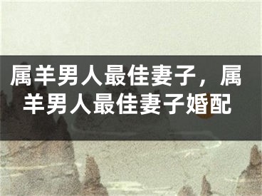 属羊男人最佳妻子,属羊男人最佳妻子婚配