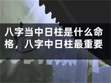 八字当中日柱是什么命格，八字中日柱最重要