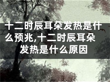 十二时辰耳朵发热是什么预兆,十二时辰耳朵发热是什么原因