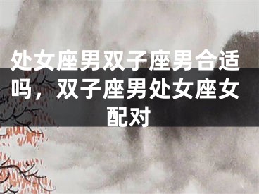 处女座男双子座男合适吗，双子座男处女座女配对