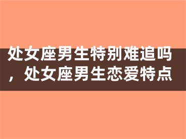 处女座男生特别难追吗，处女座男生恋爱特点