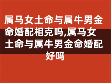 属马女土命与属牛男金命婚配相克吗,属马女土命与属牛男金命婚配好吗