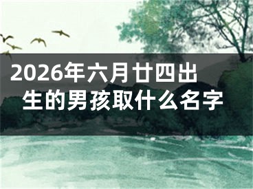 2026年六月廿四出生的男孩取什么名字