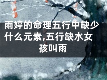 雨婷的命理五行中缺少什么元素,五行缺水女孩叫雨