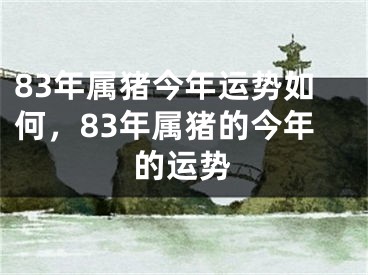 83年属猪今年运势如何，83年属猪的今年的运势