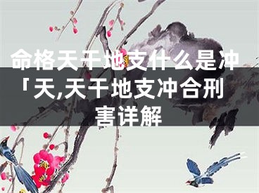 命格天干地支什么是冲「天,天干地支冲合刑害详解
