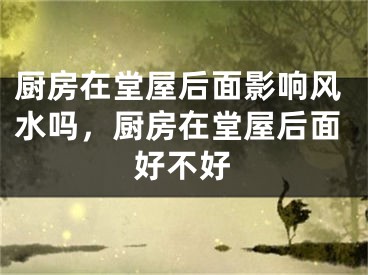 厨房在堂屋后面影响风水吗,厨房在堂屋后面好不好