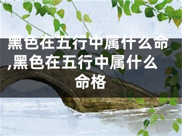 黑色在五行中属什么命,黑色在五行中属什么命格
