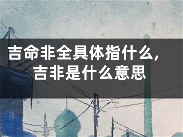 吉命非全具体指什么,吉非是什么意思