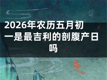 2026年农历五月初一是最吉利的剖腹产日吗
