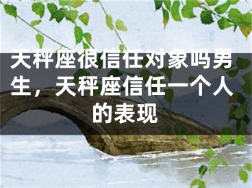 天秤座很信任对象吗男生,天秤座信任一个人的表现