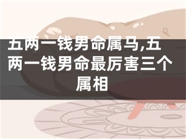 五两一钱男命属马,五两一钱男命最厉害三个属相