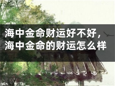 海中金命财运好不好，海中金命的财运怎么样