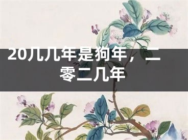 20几几年是狗年，二零二几年