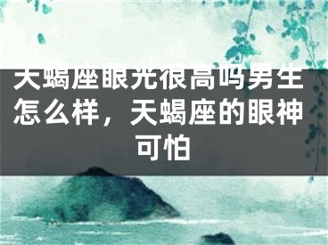 天蝎座眼光很高吗男生怎么样，天蝎座的眼神可怕