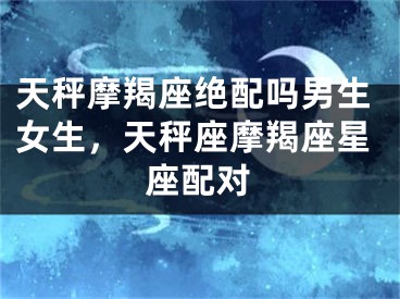 天秤摩羯座绝配吗男生女生，天秤座摩羯座星座配对