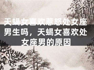 天蝎女喜欢惹怒处女座男生吗，天蝎女喜欢处女座男的原因