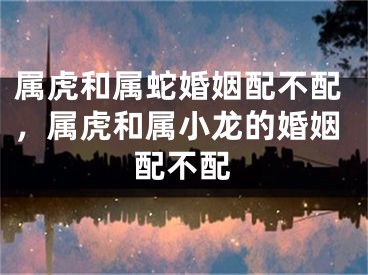属虎和属蛇婚姻配不配，属虎和属小龙的婚姻配不配