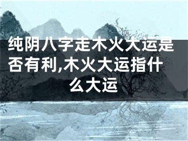 纯阴八字走木火大运是否有利,木火大运指什么大运