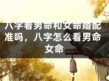 八字看男命和女命婚配准吗，八字怎么看男命女命