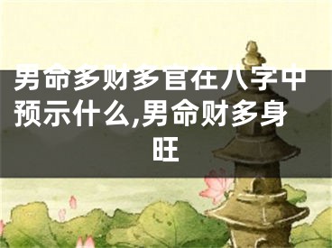 男命多财多官在八字中预示什么,男命财多身旺